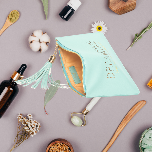 Love Australia? Gorgeous women's "Dreamtime" green clutch, pouch to complete your look. Clutches with messages, evening & day styles, perfect gifts.