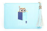 The perfect clutch, pouch, pencil case with personality to keep your belongings. Dress up or down. Great for parties or gifts. Adventure Awaits
