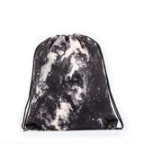Art series black drawstring bag with cute fox design for carrying your wet swimwear, beach towel, books, sporting needs and a variety of your other favourite items. Use at school or home on the weekend!